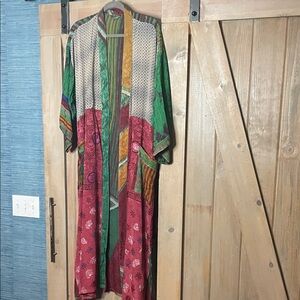 Colorful Patchwork Kimono Robe